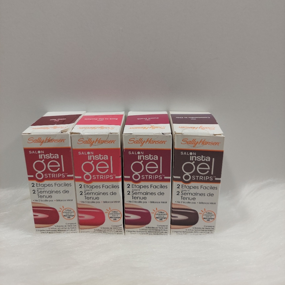 Lot Of 4 Sally Hansen Salon Insta Gel Strips. 1
